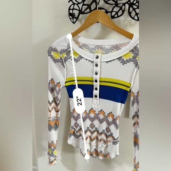 Free People Movement Rally Printed Layer In Fairisle Combo S NWOT - Picture 9 of 14
